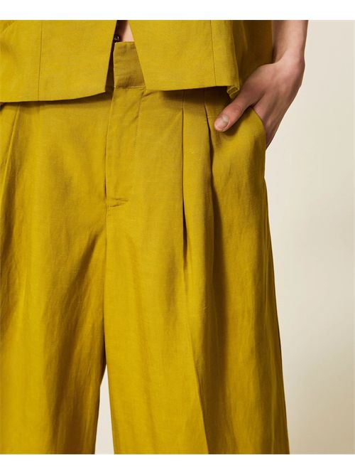 Pantaloni ampi in misto lino TWINSET | TT2552/12117